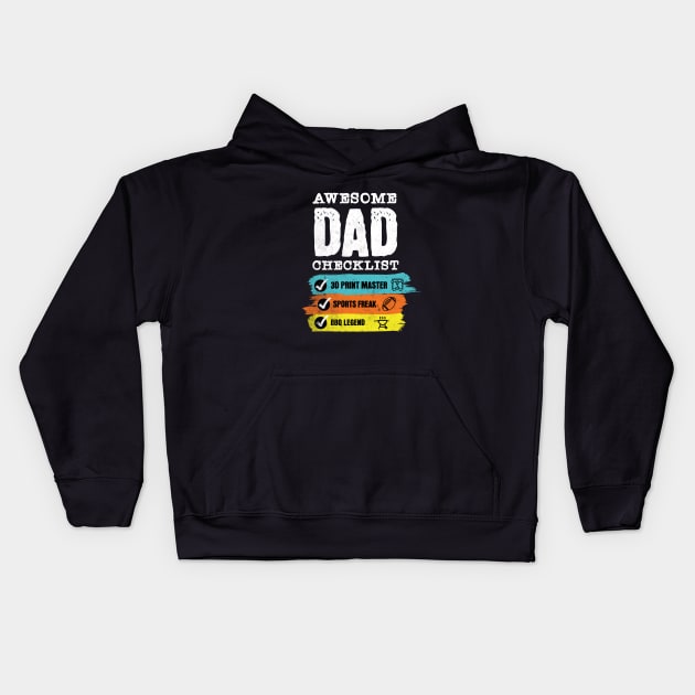 Awesome Dad Kids Hoodie by ZombieTeesEtc